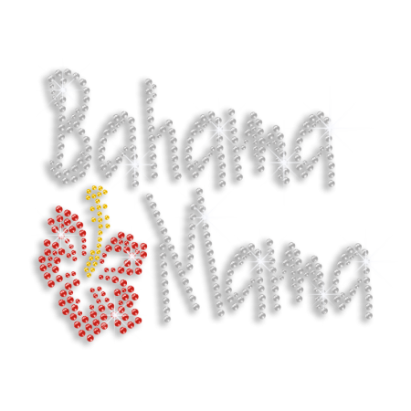 Trendy Bahama Mama Iron-on Rhinestone Transfer