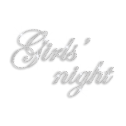 Crystal Girl\'s Night Iron-on Rhinestone Transfer