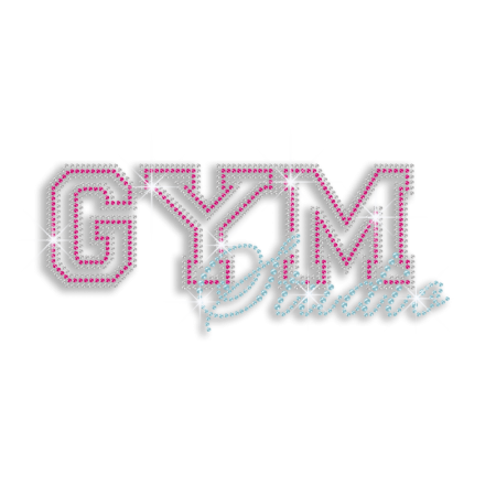 Elegant GYM Studio Iron-on Rhinestone Transfer