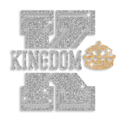 Shimmery Kingdom Crown Iron-on Rhinestone Transfer