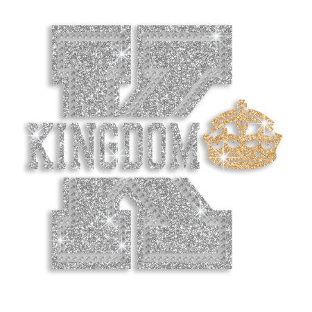 Shimmery Kingdom Crown Iron-on Rhinestone Transfer