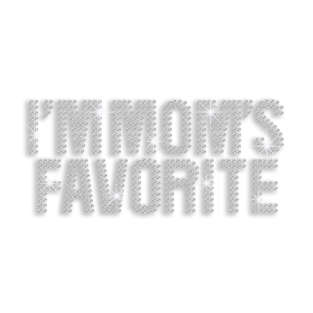 Crystal I'm Mom's Favorite Iron-on Rhinestone Transfer