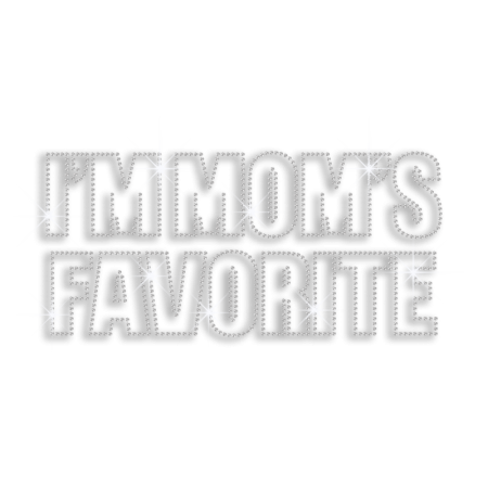 Cool I'm Mom's Favorite Iron-on Rhinestone Transfer