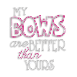 Pretty My Bows Better Iron-on Rhinestone Transfer