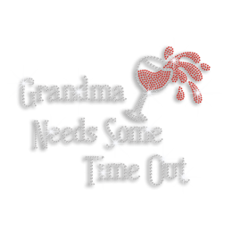 Customizable Grandma\'s Night Iron-on Rhinestone Transfer