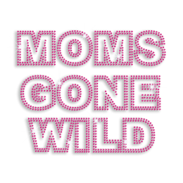 Pinky Moms Gone Wild Iron-on Rhinestone Transfer