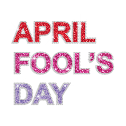 Trendy April Fool's Day Iron-on Glitter Rhinestone Transfer