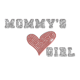Lovely Mommy\'s Girl Iron-on Glitter Rhinestone Transfer