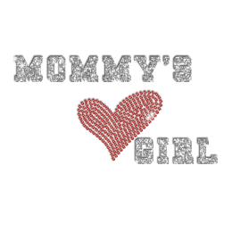 Lovely Mommy's Girl Iron-on Glitter Rhinestone Transfer