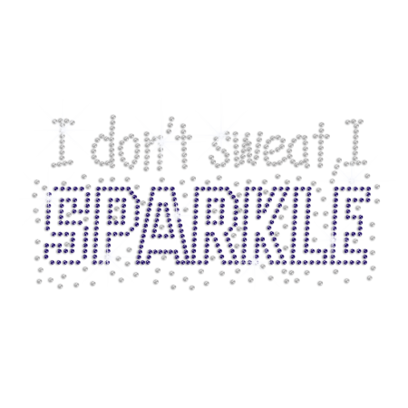 Royal Blue Sparkle Iron-on Rhinestone Transfer