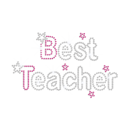 Bling Best Teacher Heat Press Rhinestone Transfer