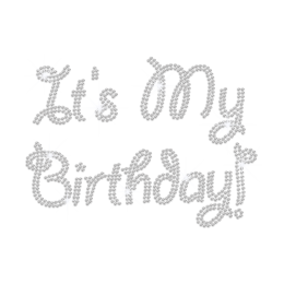 It\'s My Birthday Iron-on Rhinestone Transfer