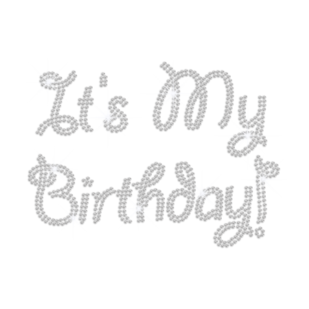 It's My Birthday Iron-on Rhinestone Transfer