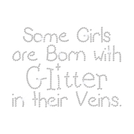 Girls Born to Shine Iron-on Rhinestone Transfer