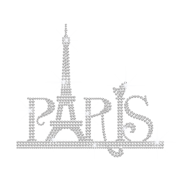 Famous Paris Eiffel Tower Iron-on Rhinestone Transfer