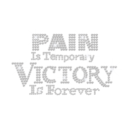 Victory After Pain Iron-on Rhinestone Transfer