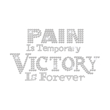 Victory After Pain Iron-on Rhinestone Transfer