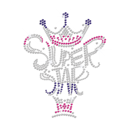 Super Star Crown Hotfix Rhinestone Design Motif