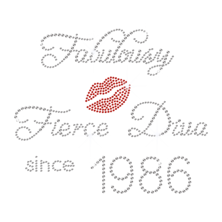 Fabulous Fierce Diva Since 1986 Iron on Rhinestone Transfer Motif