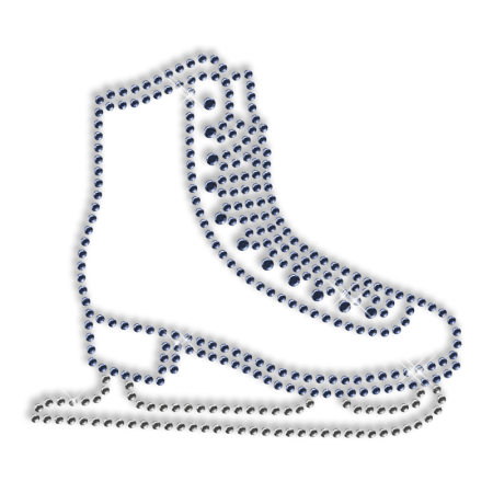Best Custom Shinning Skating Shoe Rhinestone Iron on Transfer Motif for Garments