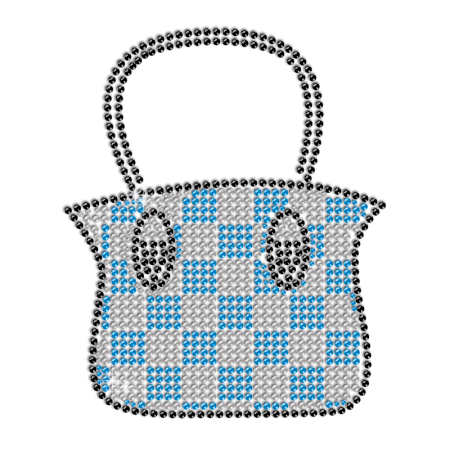 Cute Lovely Hand Bag Iron-on Rhinestone Transfer