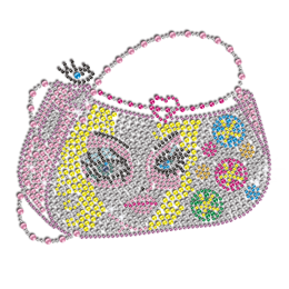 Fashionable Handbag Iron-on Rhinestone Transfer Design