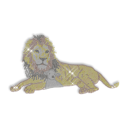 Rhinestone Lion and Lamp Hot Fix Transfer