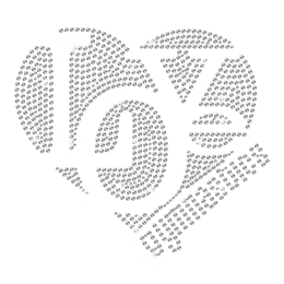 Crystal Love Gymnastics Iron on Rhinestone Transfer Motif