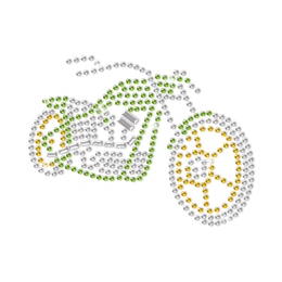 Bright Rhinestone Falcon Motorcycle Iron On Transfer