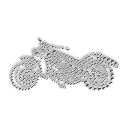 Pure Crystal Rhinestone Moto Iron on Motif for Clothe