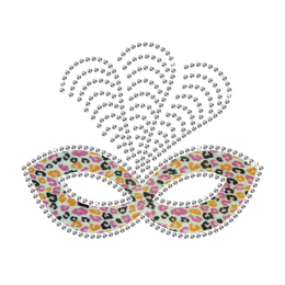 Creative Feather Mask Iron-on Glitter Rhinestone Transfer