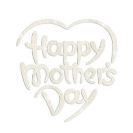 Glittering White Happy Mother\'s Day Iron on Rhinestone Transfer Decal