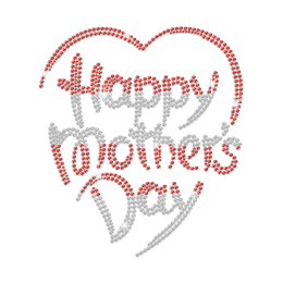 Happy Mother\'s Day Iron on Rhinestone Transfer Decal