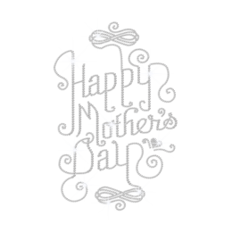 Crystal Happy Mother\'s Day Iron on Rhinestone Transfer Decal