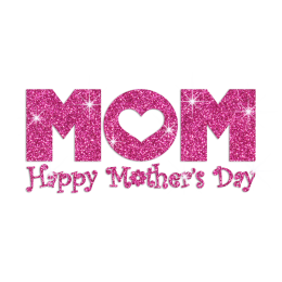 Glittering Happy Mother's Day Iron on Rhinestone Transfer Motif