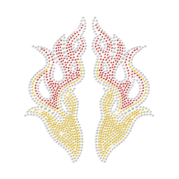 Cool Fire Iron on Rhinestone Transfer Design