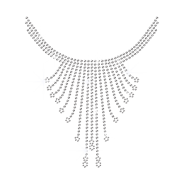 Bling Hot-fix Crystal Necklace Rhinestone Pattern