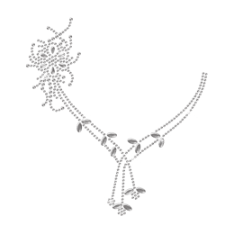Beautiful Clear Necklace Hot-fix Rhinestone Design