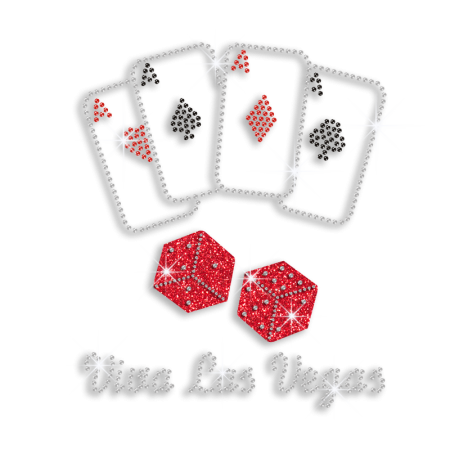 Vegas Casino Iron-on Glitter Sequin Rhinestone Transfer