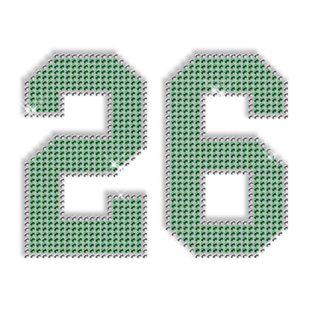 Rhinestone Iron on Sports Number Transfer - CSTOWN