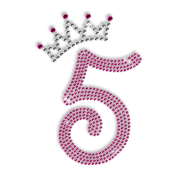 Rhinestone Number Custom Bling Iron on