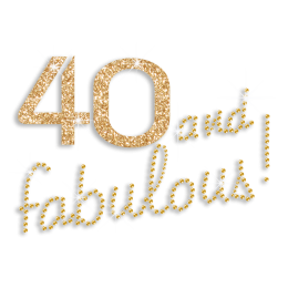 Custom Best Number 40 and Fabulous Rhinestone and Glitter Iron on Transfer Design