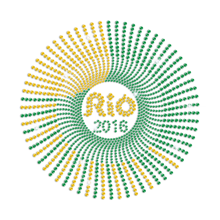 2016 Rio Olympics Iron on Rhinestone Transfer