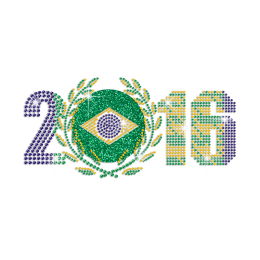 2016 Summer Olympic Games In Brazil Iron on Rhinestone Transfer