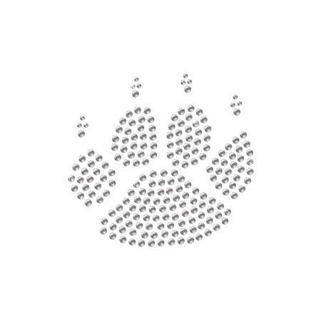 Paw with Claws Rhinestone Transfer Iron On Motif