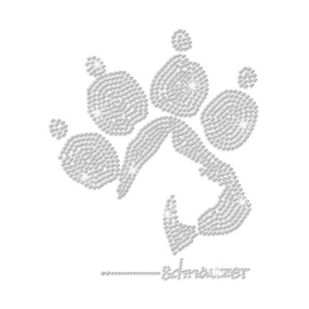 Crystal Paw Print Iron-on Rhinestone Transfer