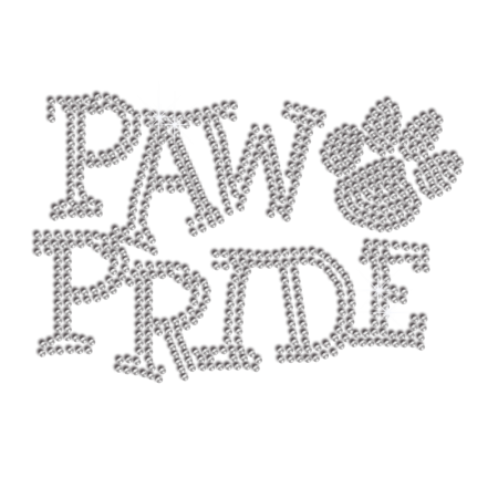 Crystal Paw Pride Iron-on Rhinestone Transfer Decal