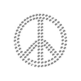 Hotfix Crystal Peace Symbol Rhinestone Pattern