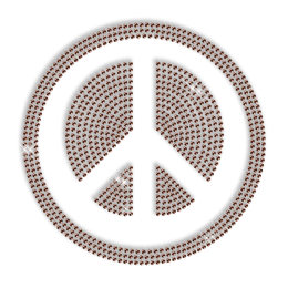 Hotfix Stud Peace Symbol Simple Transfer Design