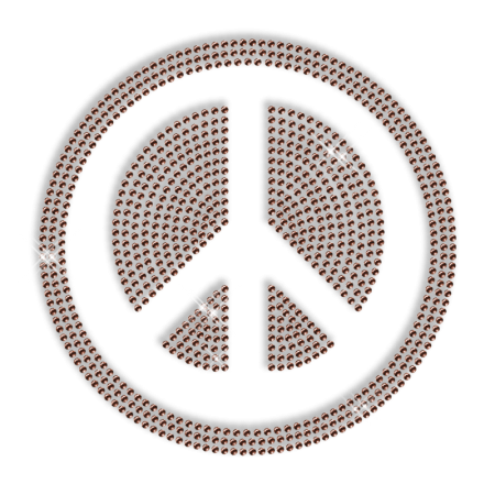 Hotfix Stud Peace Symbol Simple Transfer Design